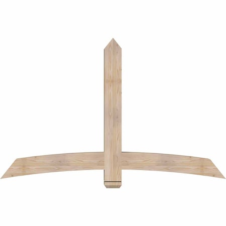 Ekena Millwork Bellingham Smooth Timber Gable Bracket, Douglas Fir, 72"W x 45"H x 5 1/2"D x 5 1/2"F, 15/12 Pitch GBW072X45X0606BEL00SDF